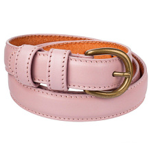 Ceinture en cuir élastique en peau de rose